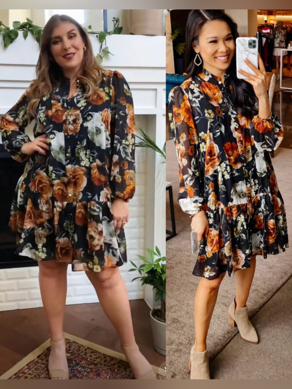 New! Gorgeous Long Sleeve Dress with inner slip dress.